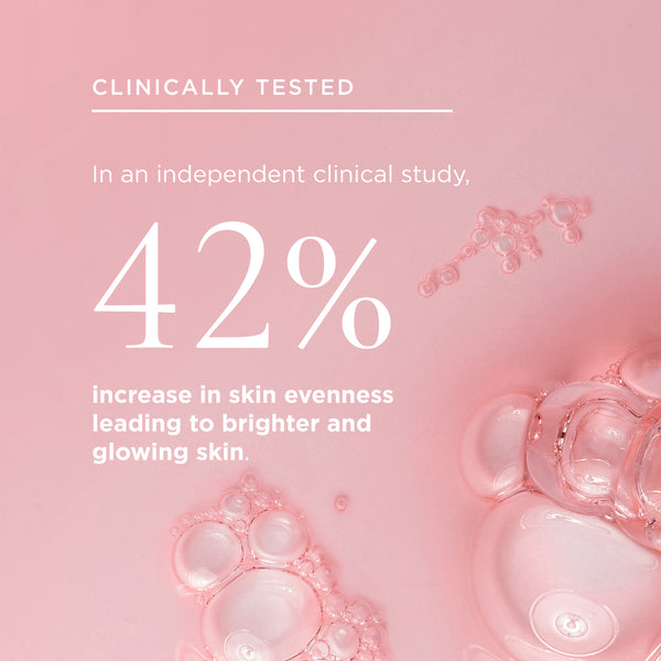 Clinically Tested: In an independent clinical study, 42% increase in skin evenness leading to brighter and glowing skin.