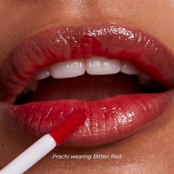 Model Prachi wears Lip Stain in shade Bitten Red