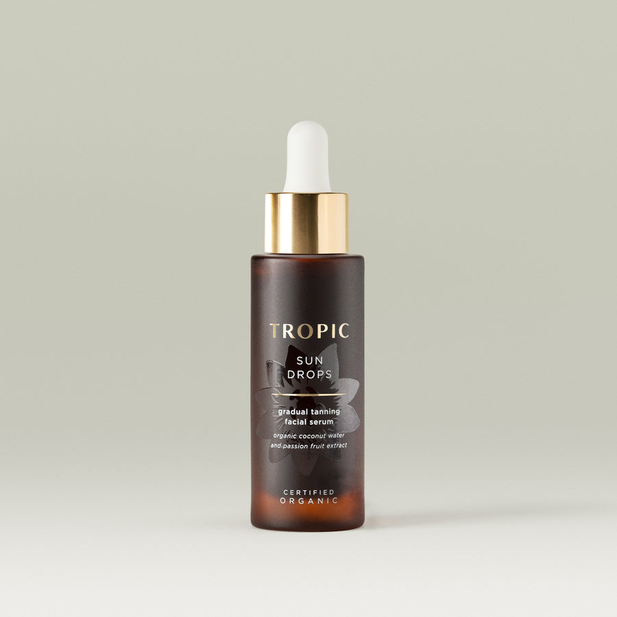 Sun Drops Gradual Tanning Facial Serum | Natural Face Tanning Drops   Tropic Skincare